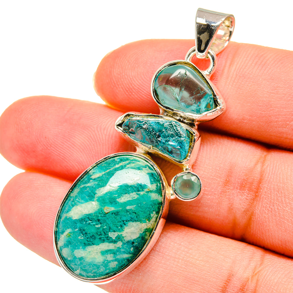 Amazonite Pendants handcrafted by Ana Silver Co - PD11305