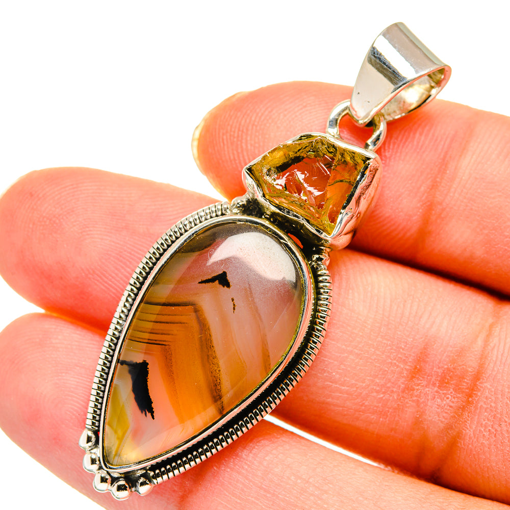 Montana Agate Pendants handcrafted by Ana Silver Co - PD11313
