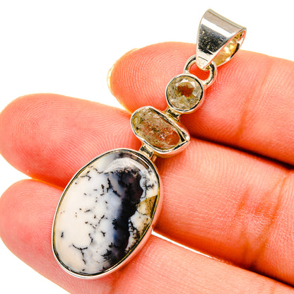 Dendritic Opal Pendants handcrafted by Ana Silver Co - PD11320
