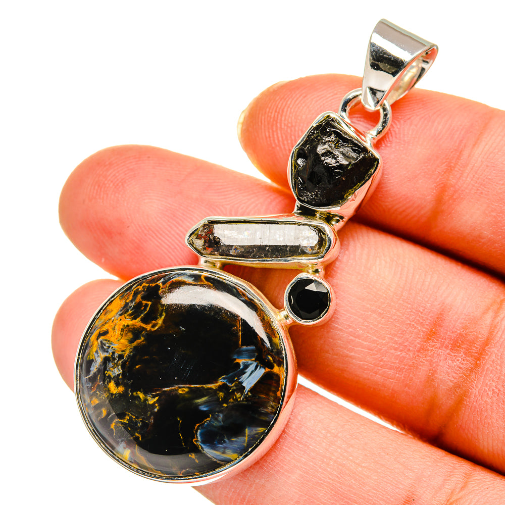 Pietersite Pendants handcrafted by Ana Silver Co - PD11321