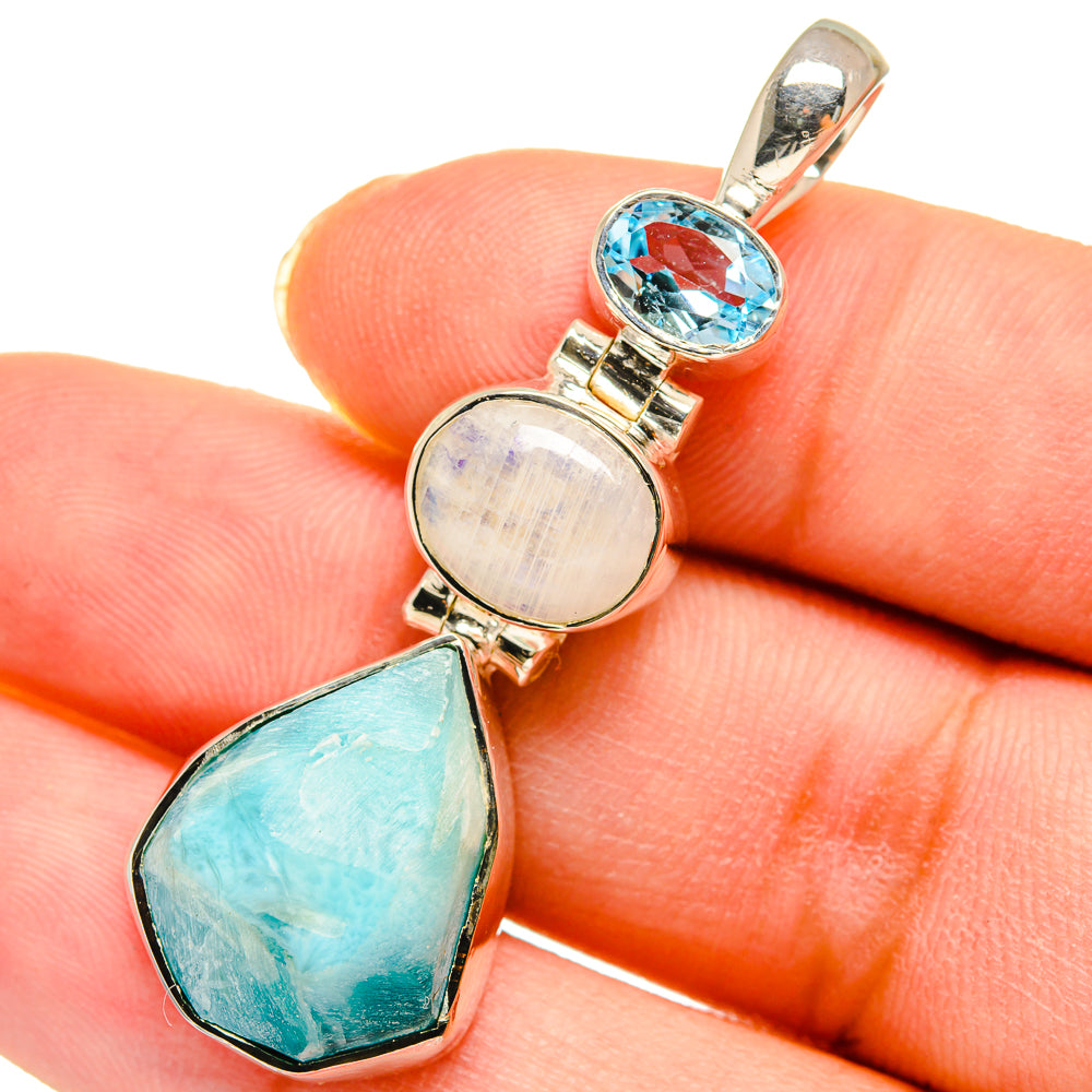 Larimar Pendants handcrafted by Ana Silver Co - PD11322