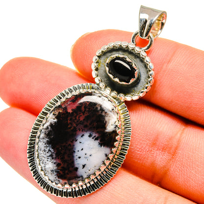 Dendritic Opal Pendants handcrafted by Ana Silver Co - PD11325