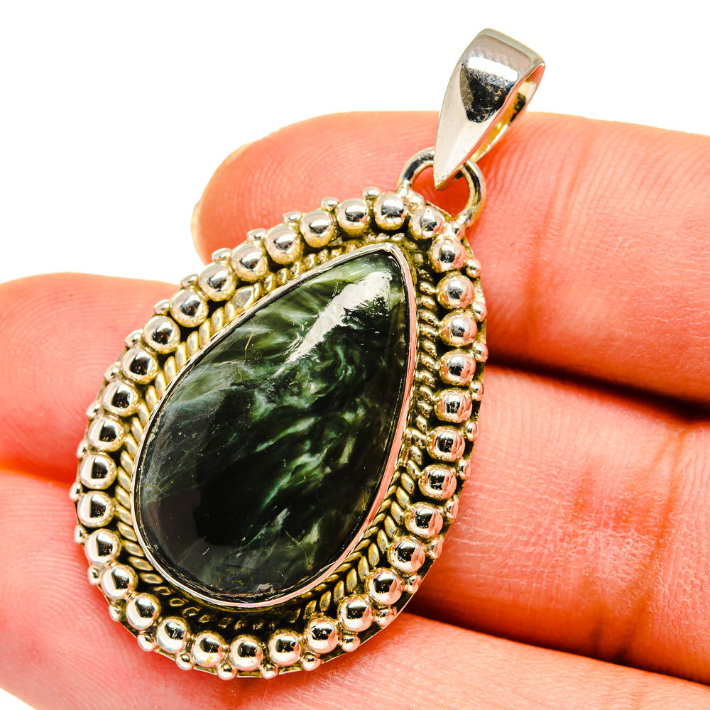 Seraphinite Pendants handcrafted by Ana Silver Co - PD11332