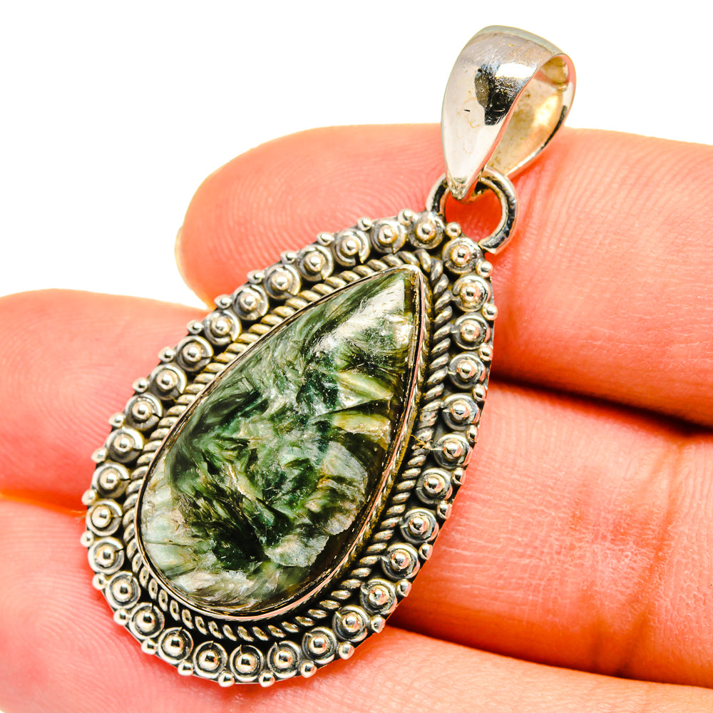 Seraphinite Pendants handcrafted by Ana Silver Co - PD11342