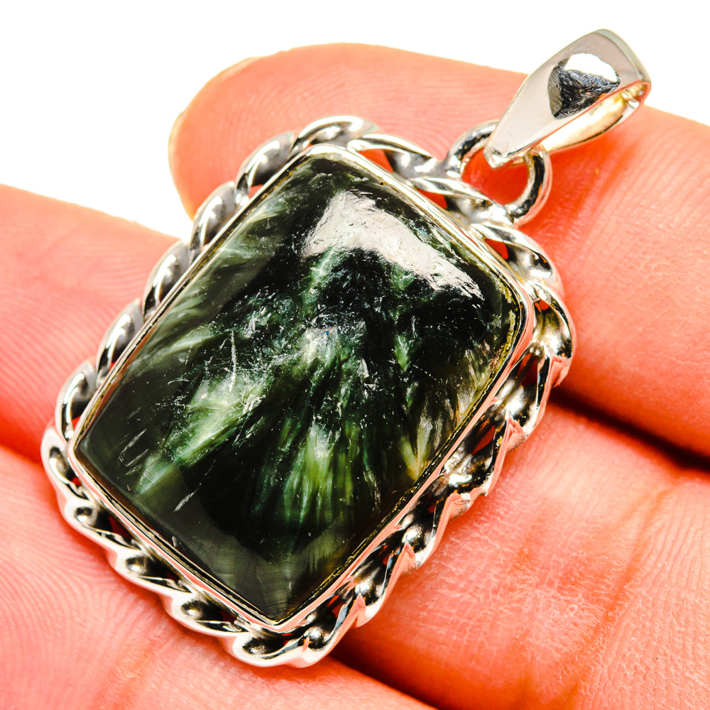 Seraphinite Pendants handcrafted by Ana Silver Co - PD11347