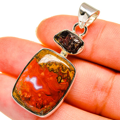 Moroccan Agate Pendants handcrafted by Ana Silver Co - PD11352