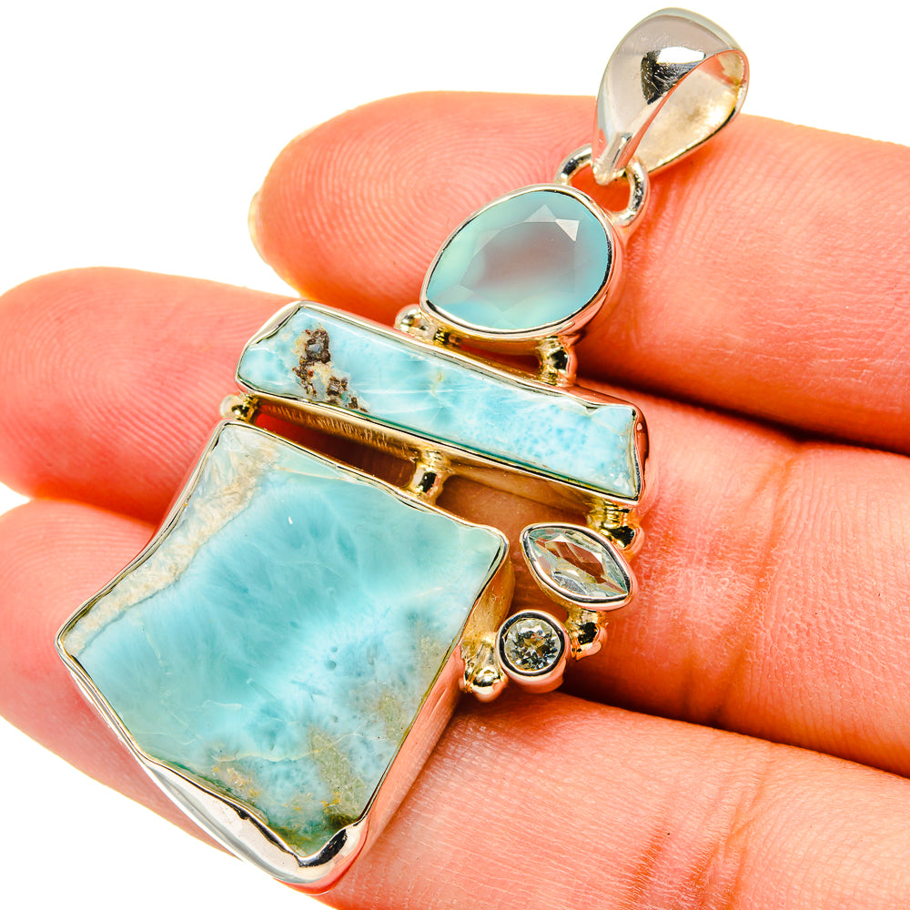 Larimar Pendants handcrafted by Ana Silver Co - PD11353