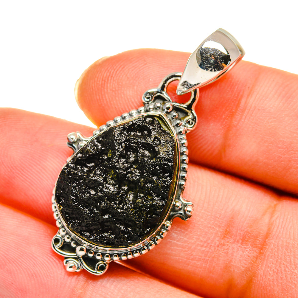 Tektite Pendants handcrafted by Ana Silver Co - PD11356