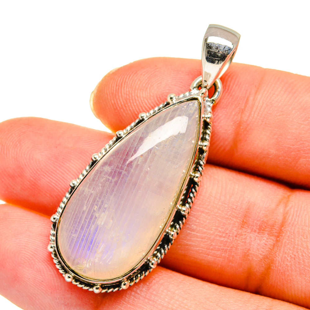 Rainbow Moonstone Pendants handcrafted by Ana Silver Co - PD11357