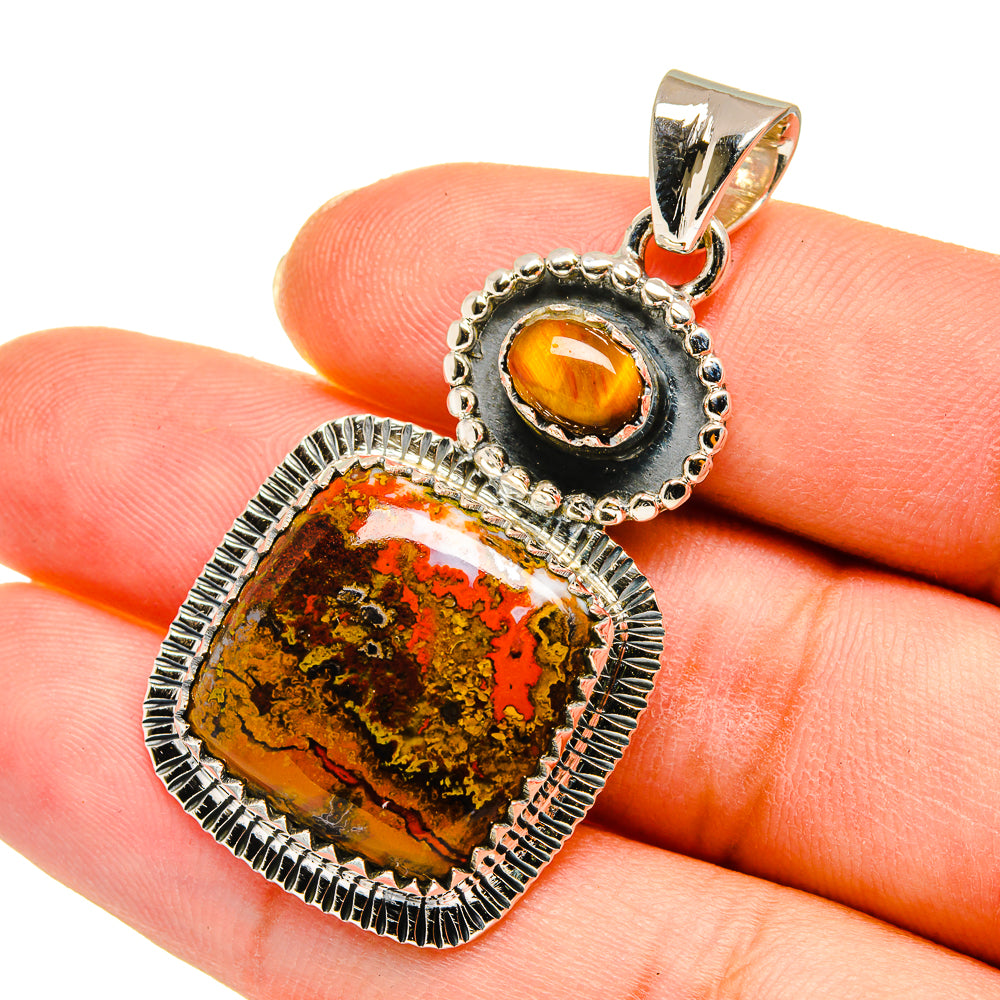 Moroccan Agate Pendants handcrafted by Ana Silver Co - PD11358