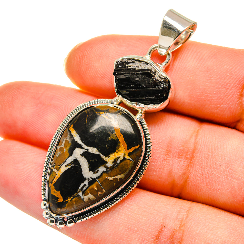 Septarian Geode Pendants handcrafted by Ana Silver Co - PD11362