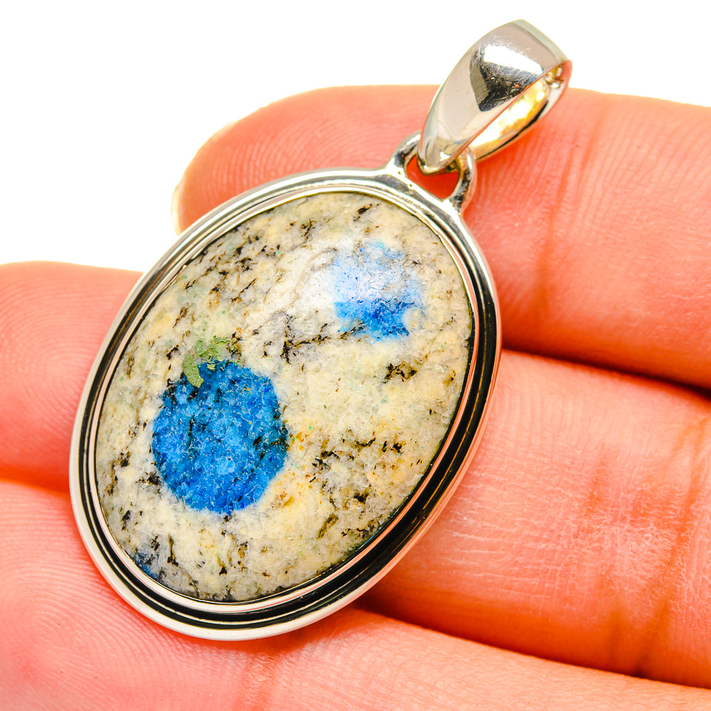 K2 Blue Azurite Pendants handcrafted by Ana Silver Co - PD11364