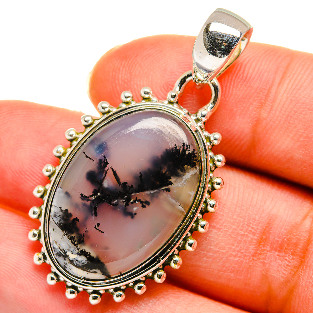 Dendritic Opal Pendants handcrafted by Ana Silver Co - PD11368