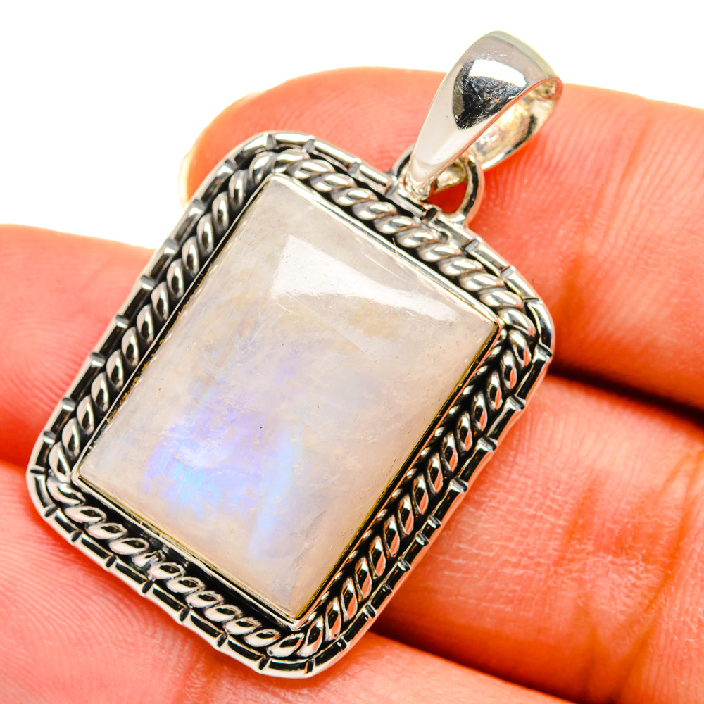 Rainbow Moonstone Pendants handcrafted by Ana Silver Co - PD11378