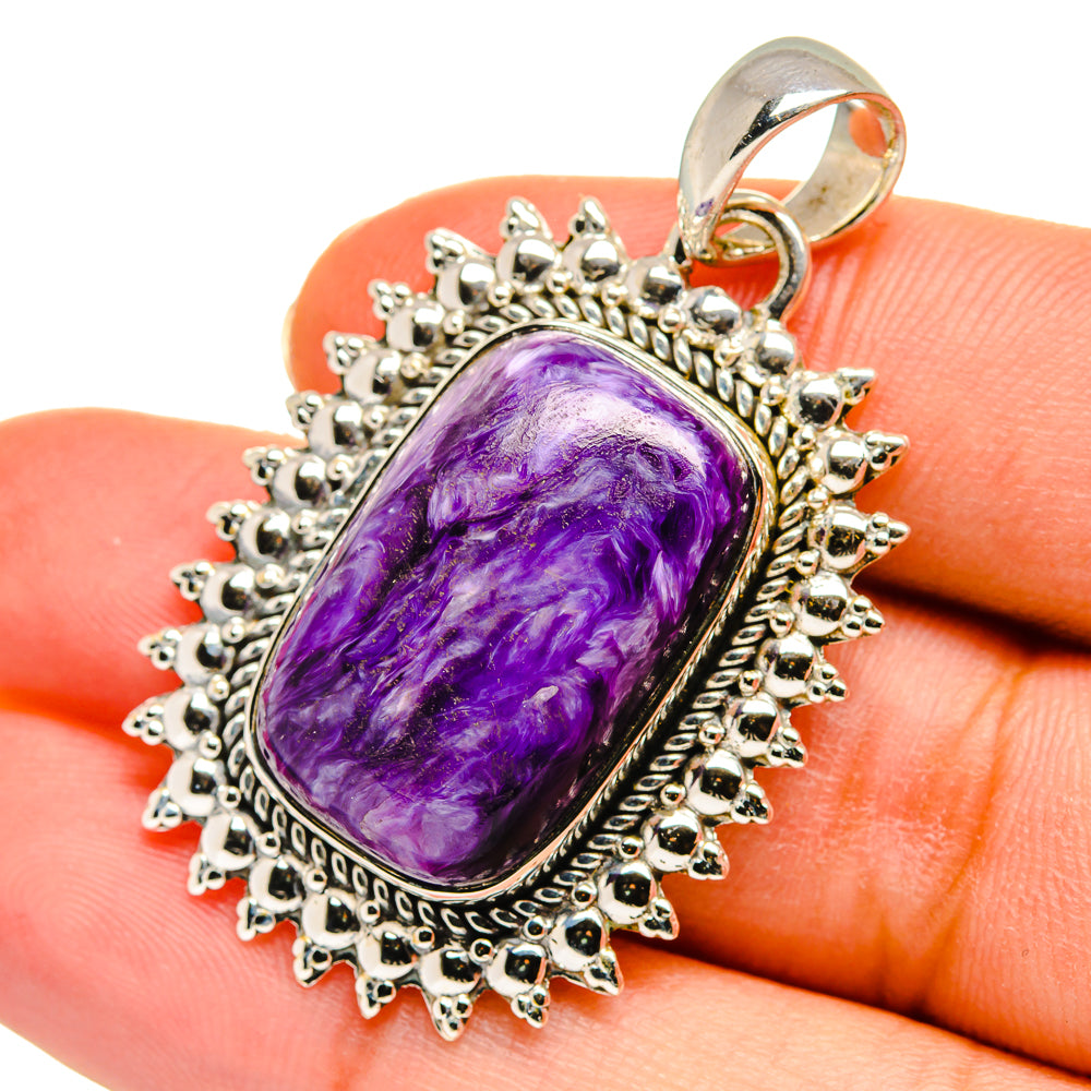 Charoite Pendants handcrafted by Ana Silver Co - PD11390