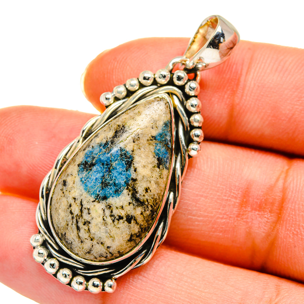 K2 Blue Azurite Pendants handcrafted by Ana Silver Co - PD11392