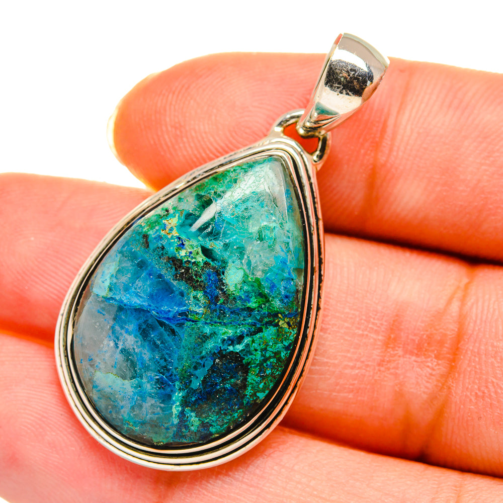 Chrysocolla Pendants handcrafted by Ana Silver Co - PD11394