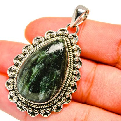 Seraphinite Pendants handcrafted by Ana Silver Co - PD11403