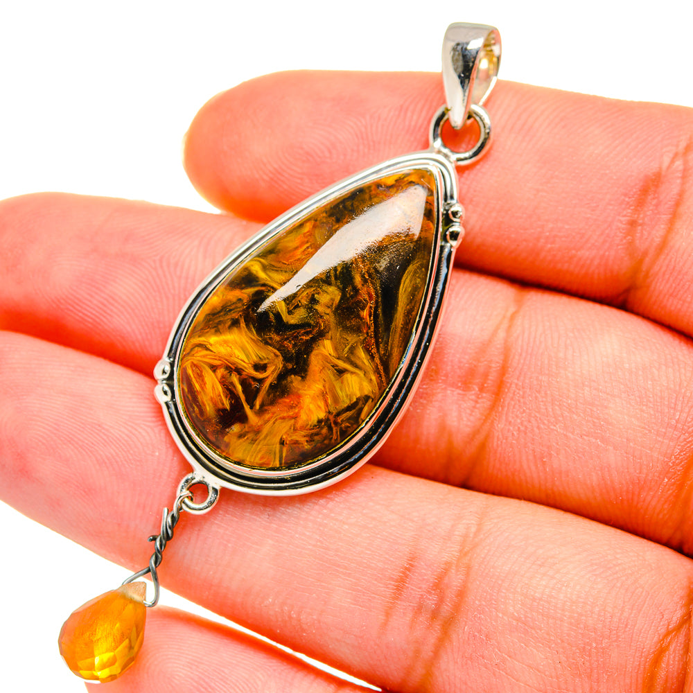 Golden Pietersite Pendants handcrafted by Ana Silver Co - PD11406