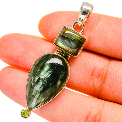 Seraphinite Pendants handcrafted by Ana Silver Co - PD11417