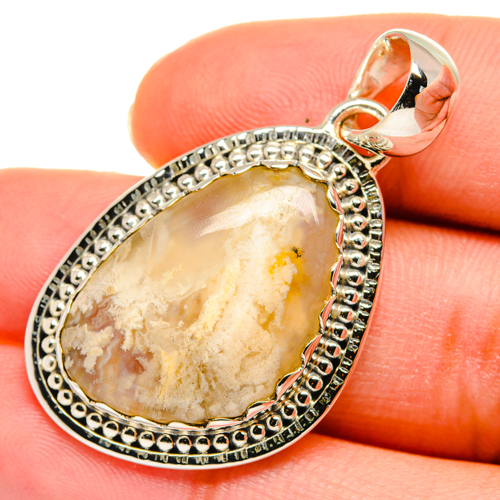 Plume Agate Pendants handcrafted by Ana Silver Co - PD11422