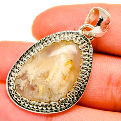 Plume Agate Pendants handcrafted by Ana Silver Co - PD11422