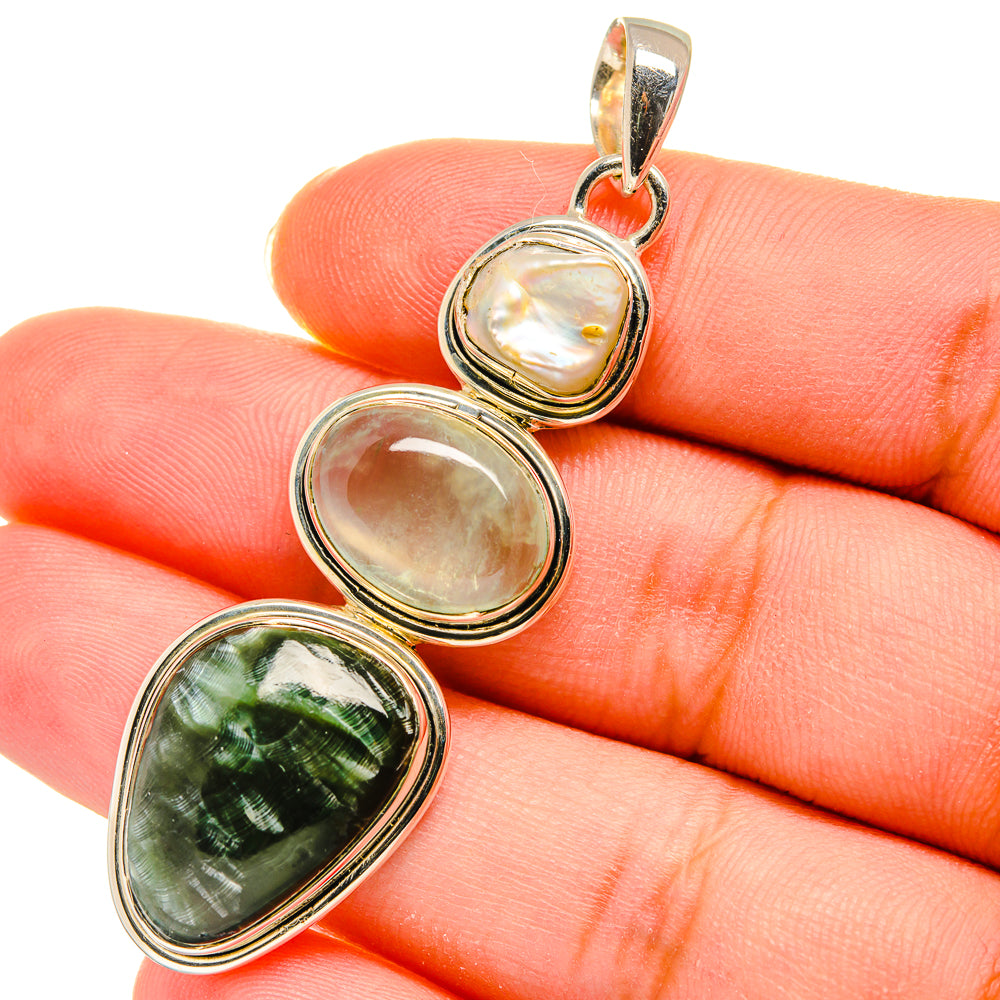 Seraphinite Pendants handcrafted by Ana Silver Co - PD11429