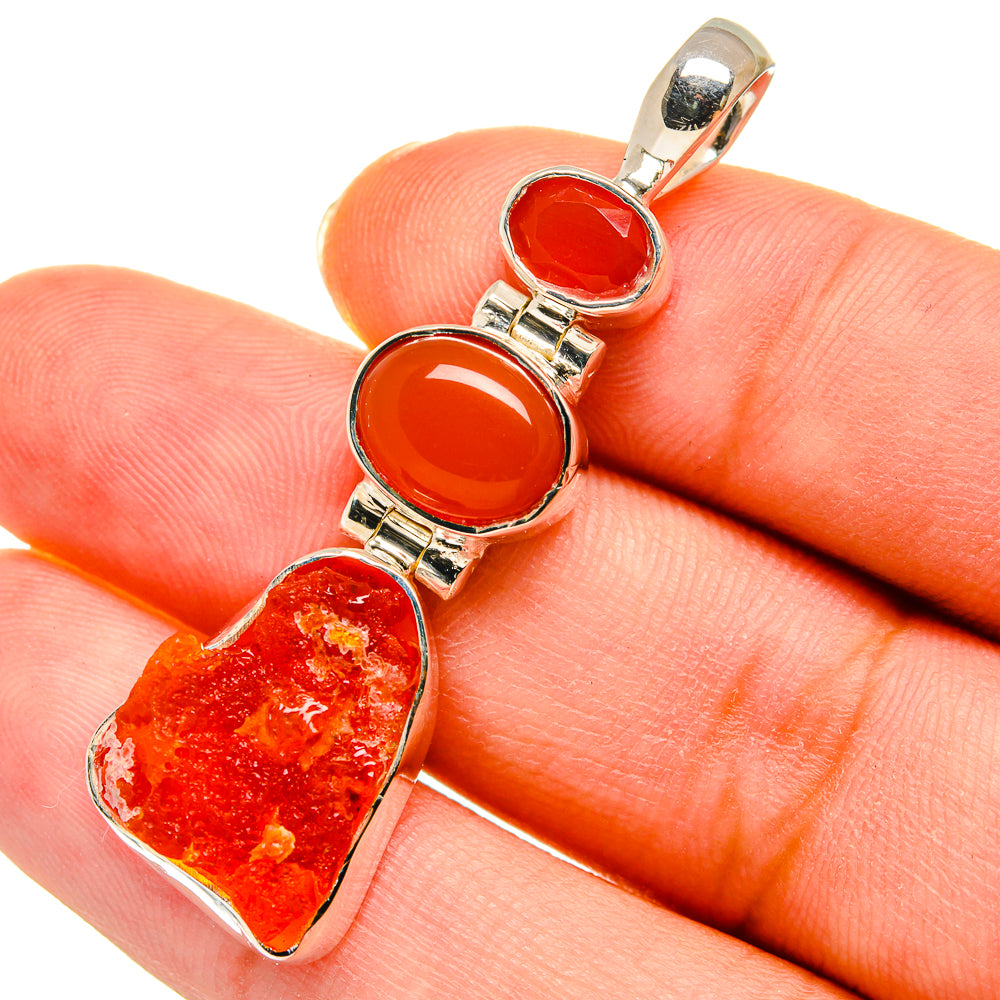 Carnelian Pendants handcrafted by Ana Silver Co - PD11432