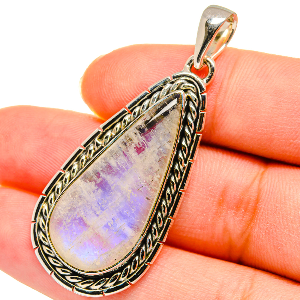 Rainbow Moonstone Pendants handcrafted by Ana Silver Co - PD11439