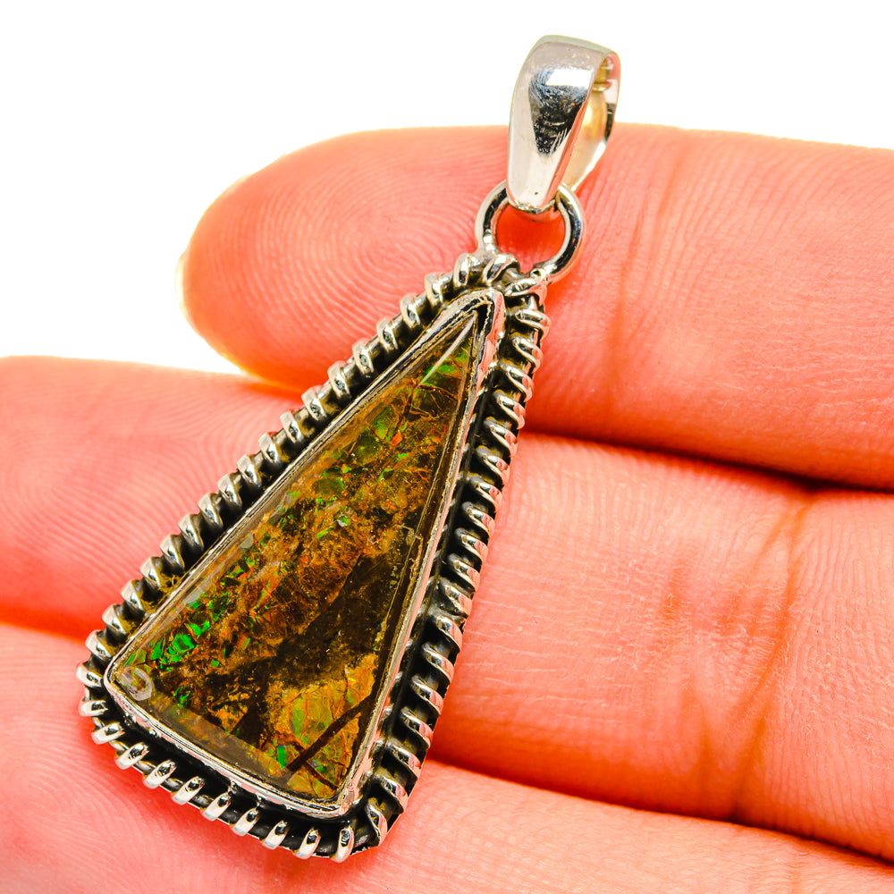 Ammolite Pendants handcrafted by Ana Silver Co - PD11444