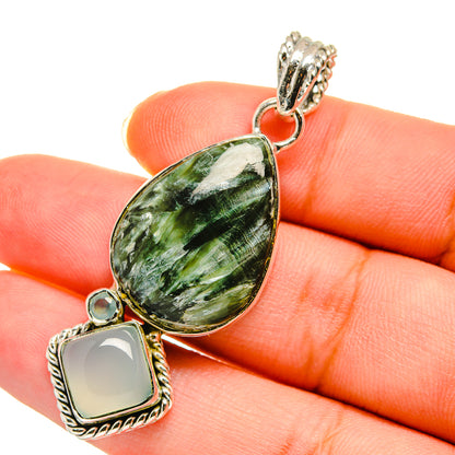 Seraphinite Pendants handcrafted by Ana Silver Co - PD11447