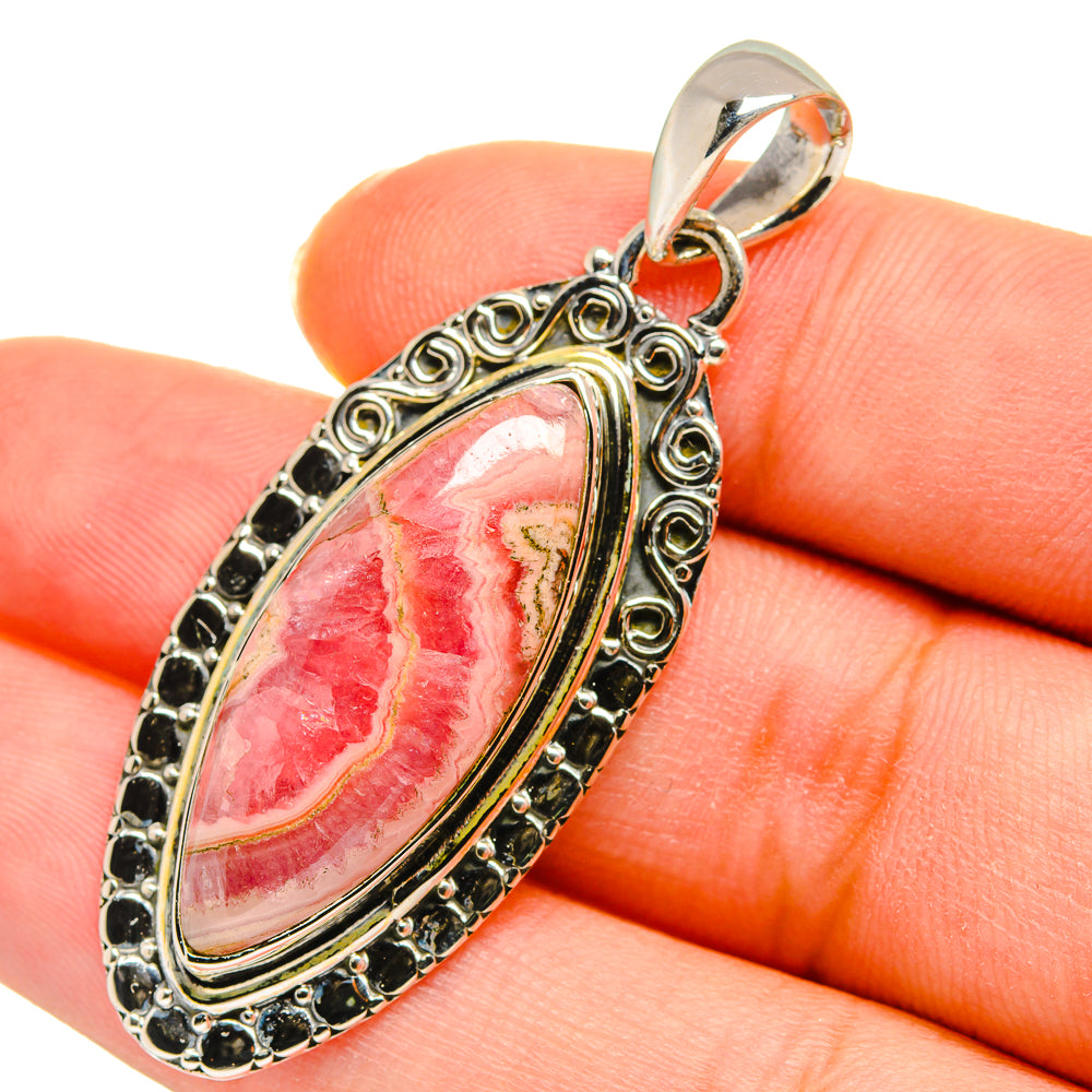 Rhodochrosite Pendants handcrafted by Ana Silver Co - PD11449