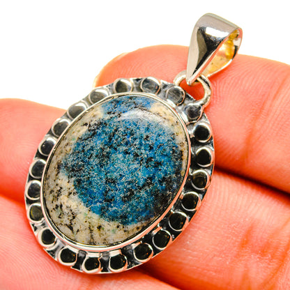 K2 Blue Azurite Pendants handcrafted by Ana Silver Co - PD11450