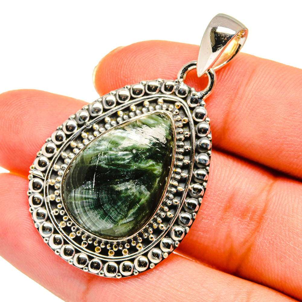 Seraphinite Pendants handcrafted by Ana Silver Co - PD11454