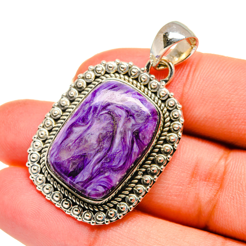 Charoite Pendants handcrafted by Ana Silver Co - PD11467