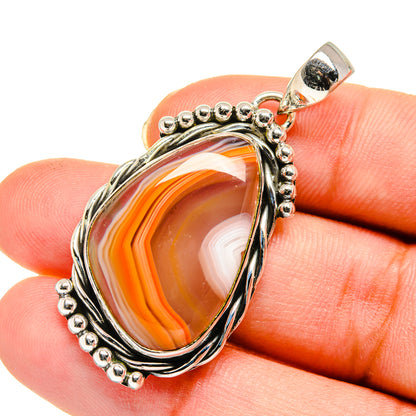 Botswana Agate Pendants handcrafted by Ana Silver Co - PD11470