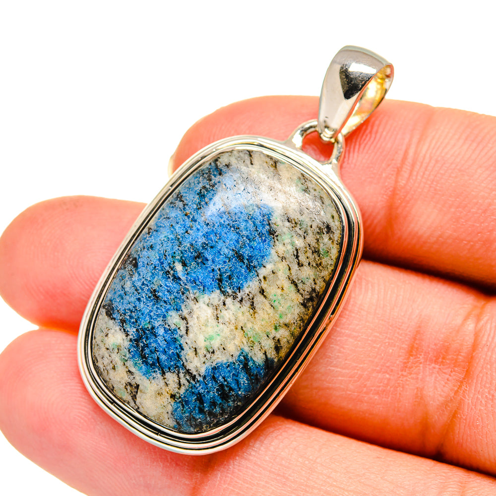 K2 Blue Azurite Pendants handcrafted by Ana Silver Co - PD11472
