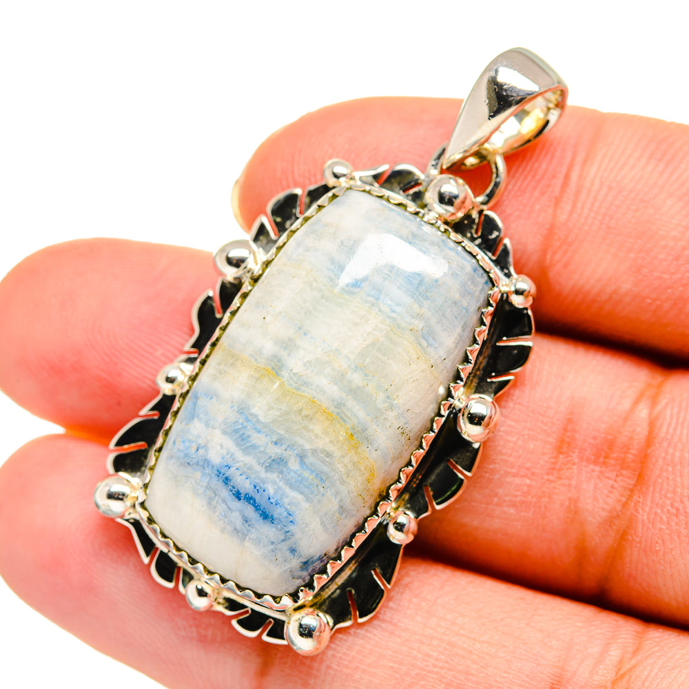 Blue Scheelite Pendants handcrafted by Ana Silver Co - PD11473