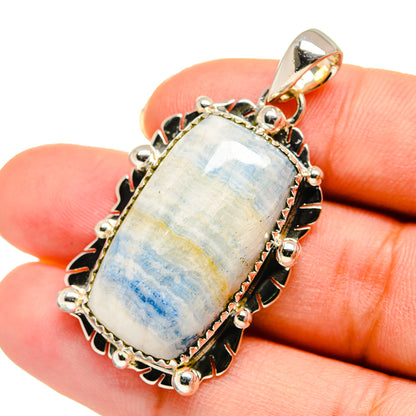 Blue Scheelite Pendants handcrafted by Ana Silver Co - PD11473