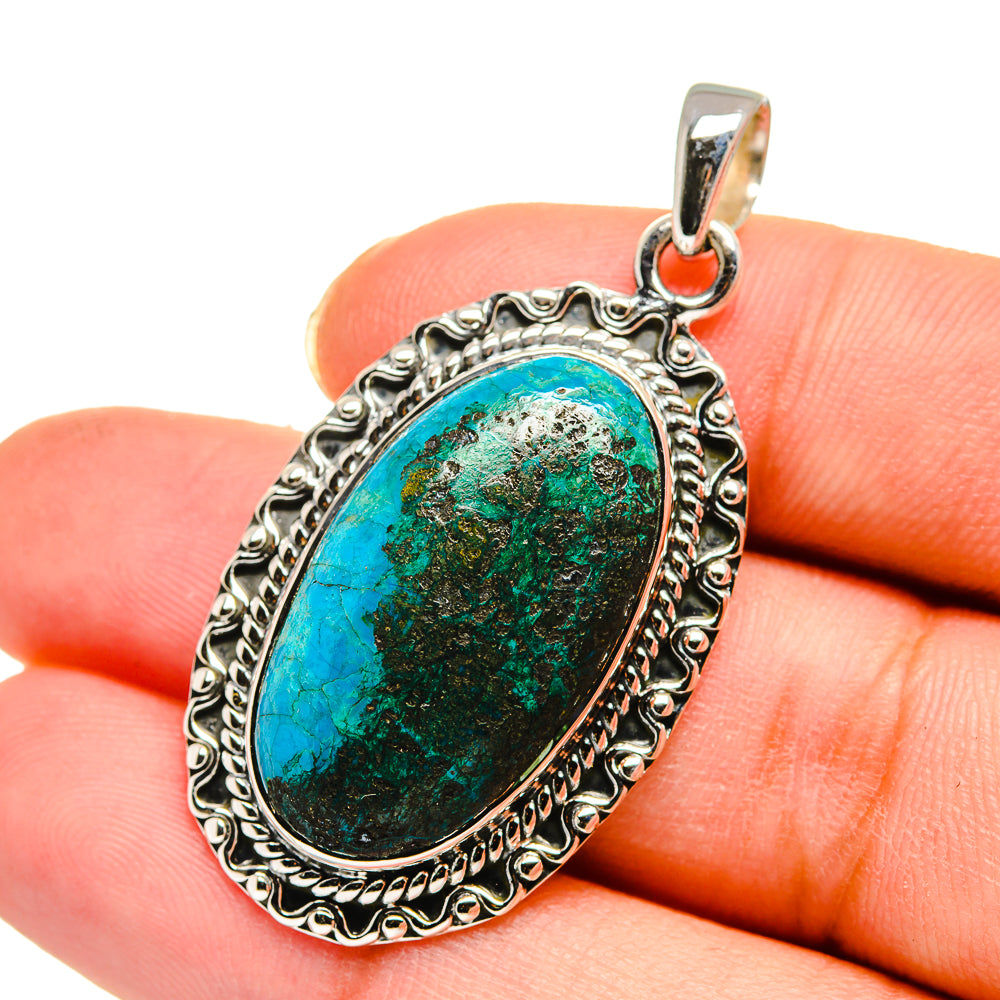 Chrysocolla Pendants handcrafted by Ana Silver Co - PD11474
