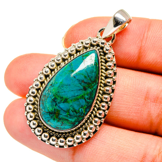 Chrysocolla Pendants handcrafted by Ana Silver Co - PD11475