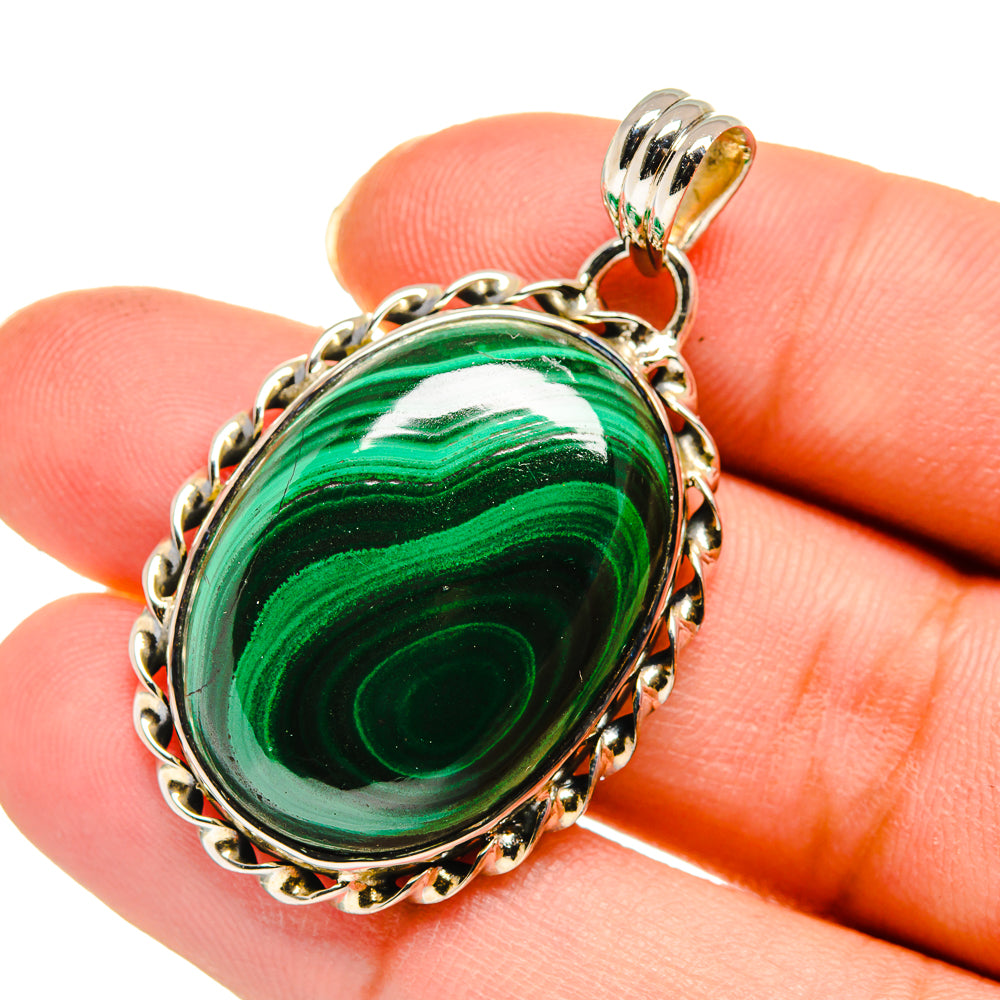Malachite Pendants handcrafted by Ana Silver Co - PD11478