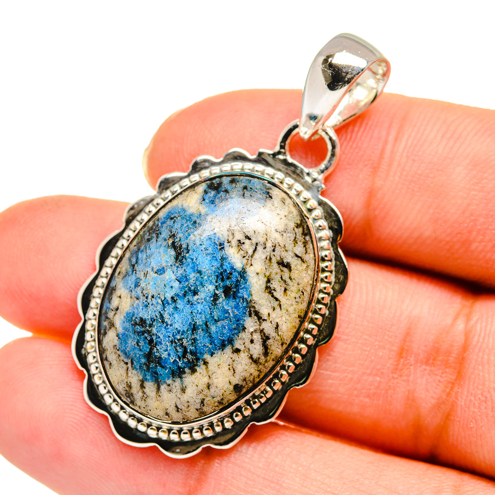 K2 Blue Azurite Pendants handcrafted by Ana Silver Co - PD11510