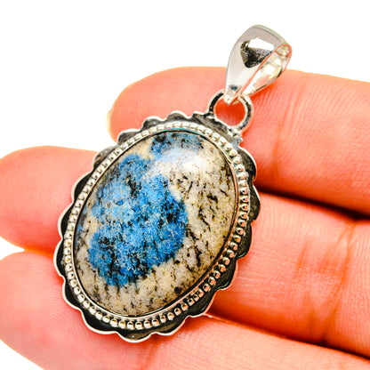 K2 Blue Azurite Pendants handcrafted by Ana Silver Co - PD11510
