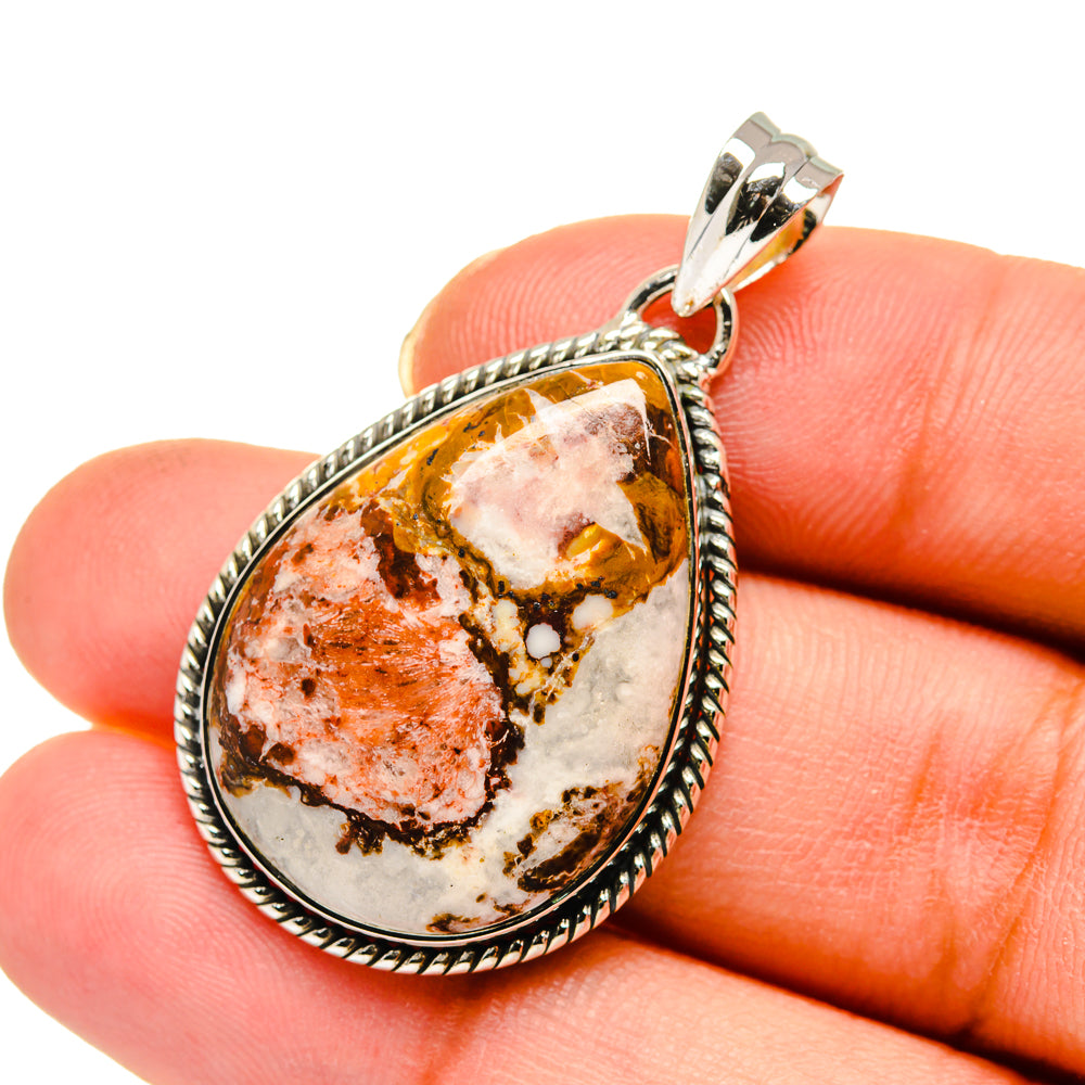 Peanut Wood Jasper Pendants handcrafted by Ana Silver Co - PD11522
