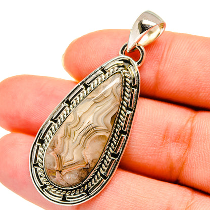 Laguna Lace Agate Pendants handcrafted by Ana Silver Co - PD11523