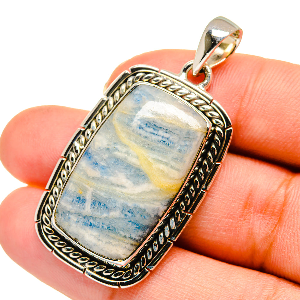 Blue Scheelite Pendants handcrafted by Ana Silver Co - PD11528