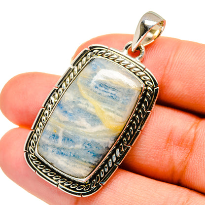 Blue Scheelite Pendants handcrafted by Ana Silver Co - PD11528