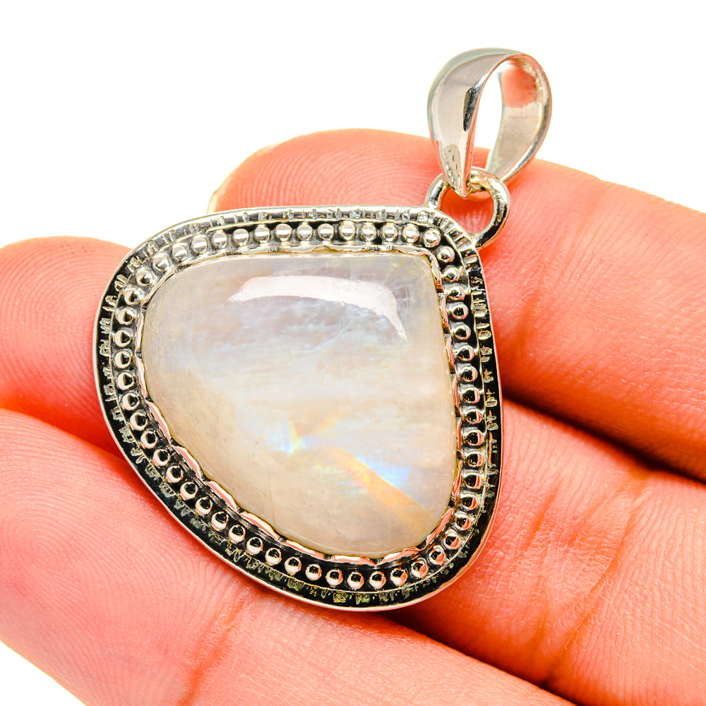 Rainbow Moonstone Pendants handcrafted by Ana Silver Co - PD11529