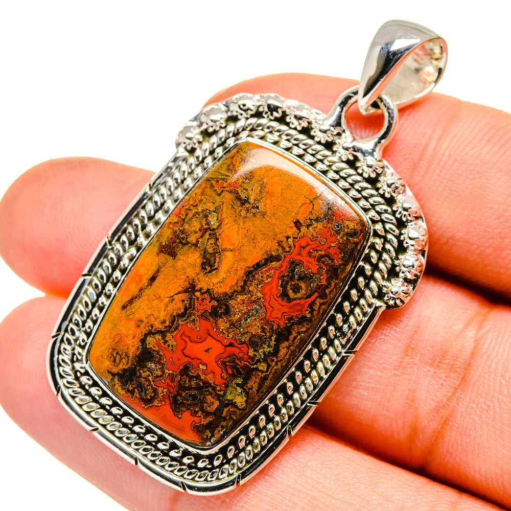 Moroccan Agate Pendants handcrafted by Ana Silver Co - PD11532